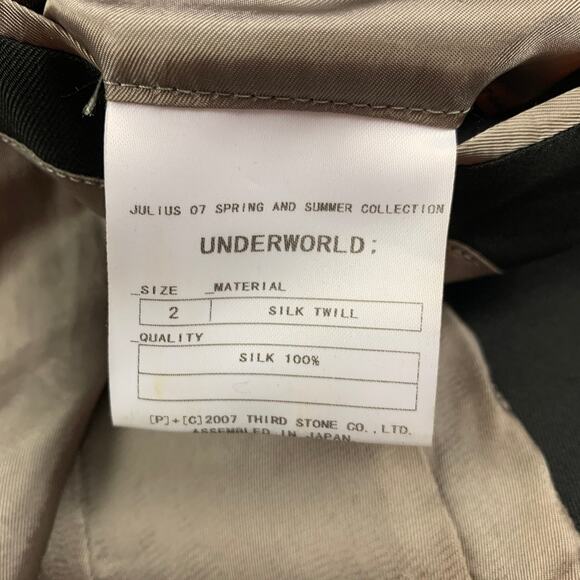 JULIUS_7 Size 38 Black Silk Notch Lapel Sport Coat - Picture 5 of 7